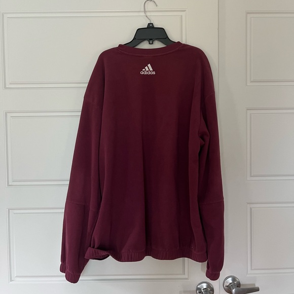 Maroon Embroidered Adidas Sports Crewneck - Picture 3 of 3